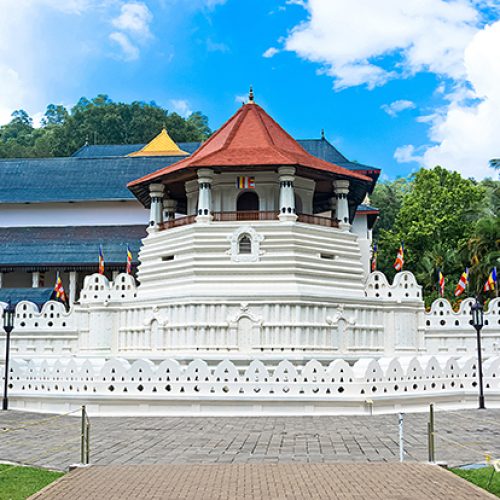 Temple Of The Sacred Tooth Relic, That Is Located In The Royal Palace Complex Of The Former Kingdom Of Kandy Sri Lanka, Which Houses The Relic Of The Tooth Of Buddha