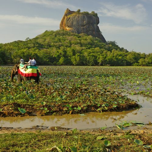 Sigiriya the base of the rock fortress and